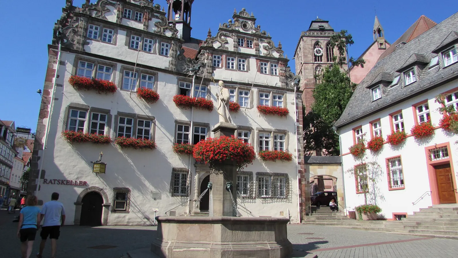 Charakteristisches Stadtmotiv in Bad Hersfeld