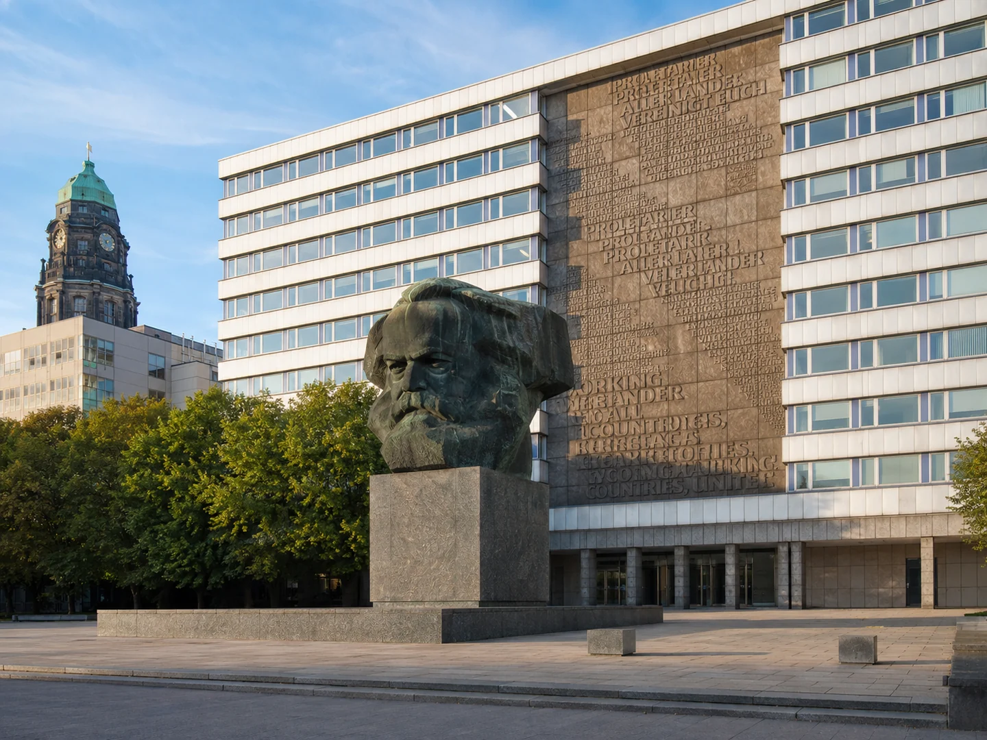 Karl-Marx-Monument im Zentrum von Chemnitz