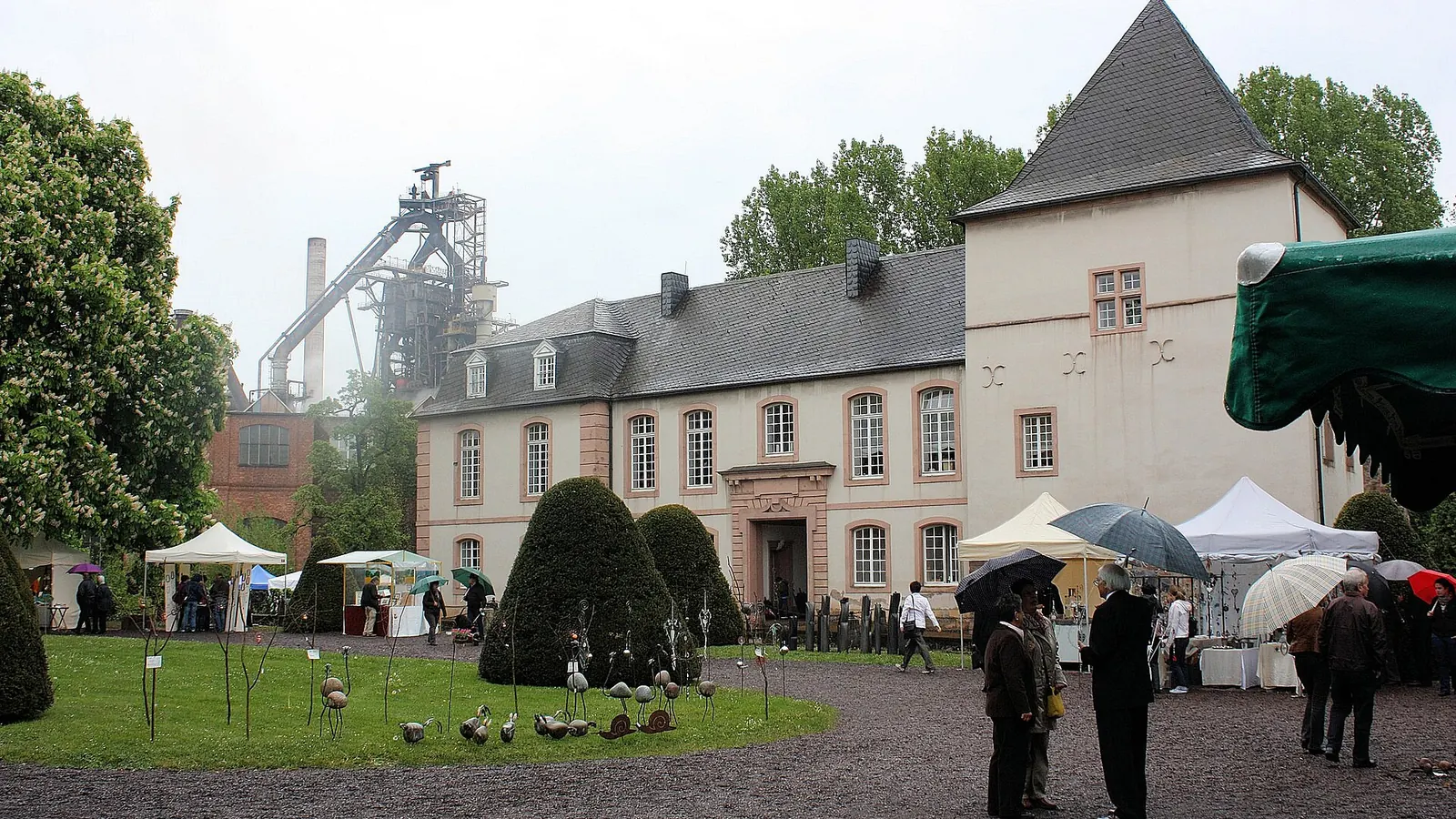 Charakteristisches Stadtmotiv in Dillingen/Saar