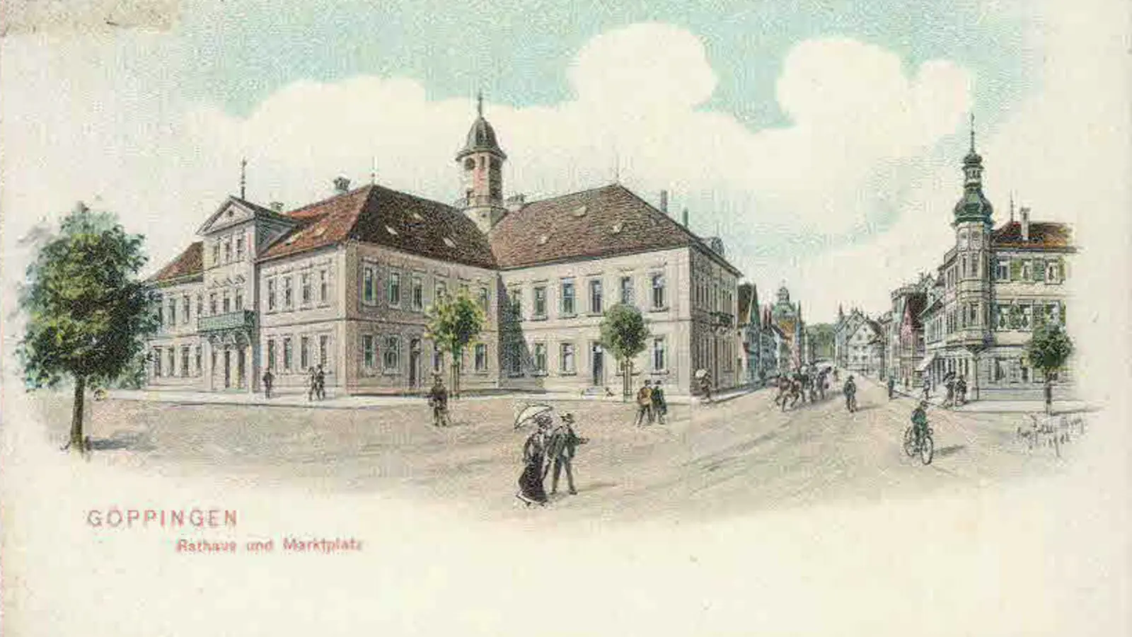 Rathaus und Marktplatz in Göppingen